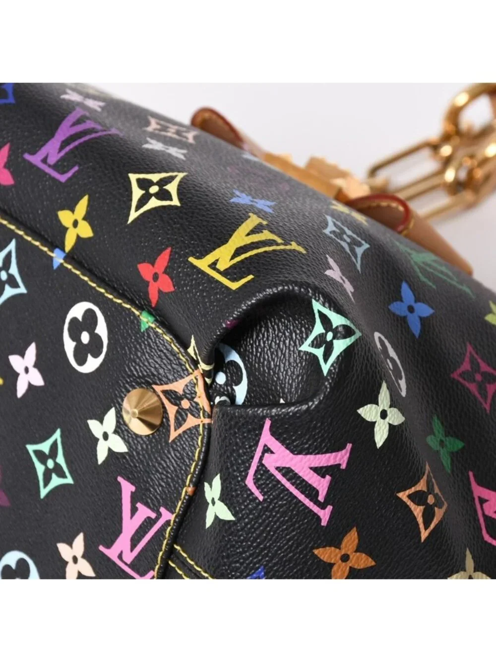 Louis Vuitton Takashi Murakami Monogram Multicolor Annie MM Shoulder Bag Noir